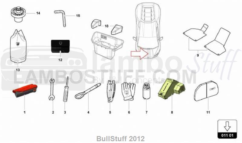 2021 Lamborghini HURACAN EVO SPYDER USA VEHICLE TOOLS (011.01.00)